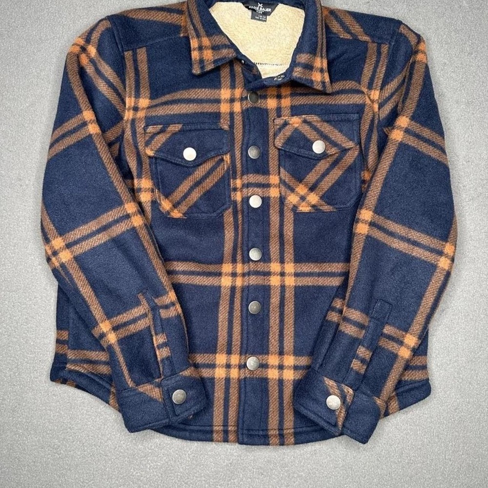 Eddi Baver kids flannel sweater Zise S 7-8